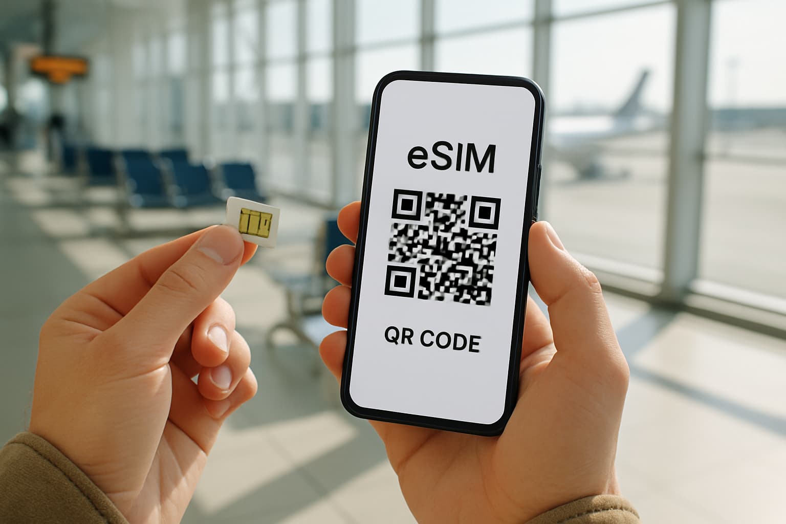Hero afbeelding voor eSIM vs lokale simkaart: de voor- en nadelen voor reizigers
